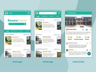 School review apps apps first shot mobile ui school