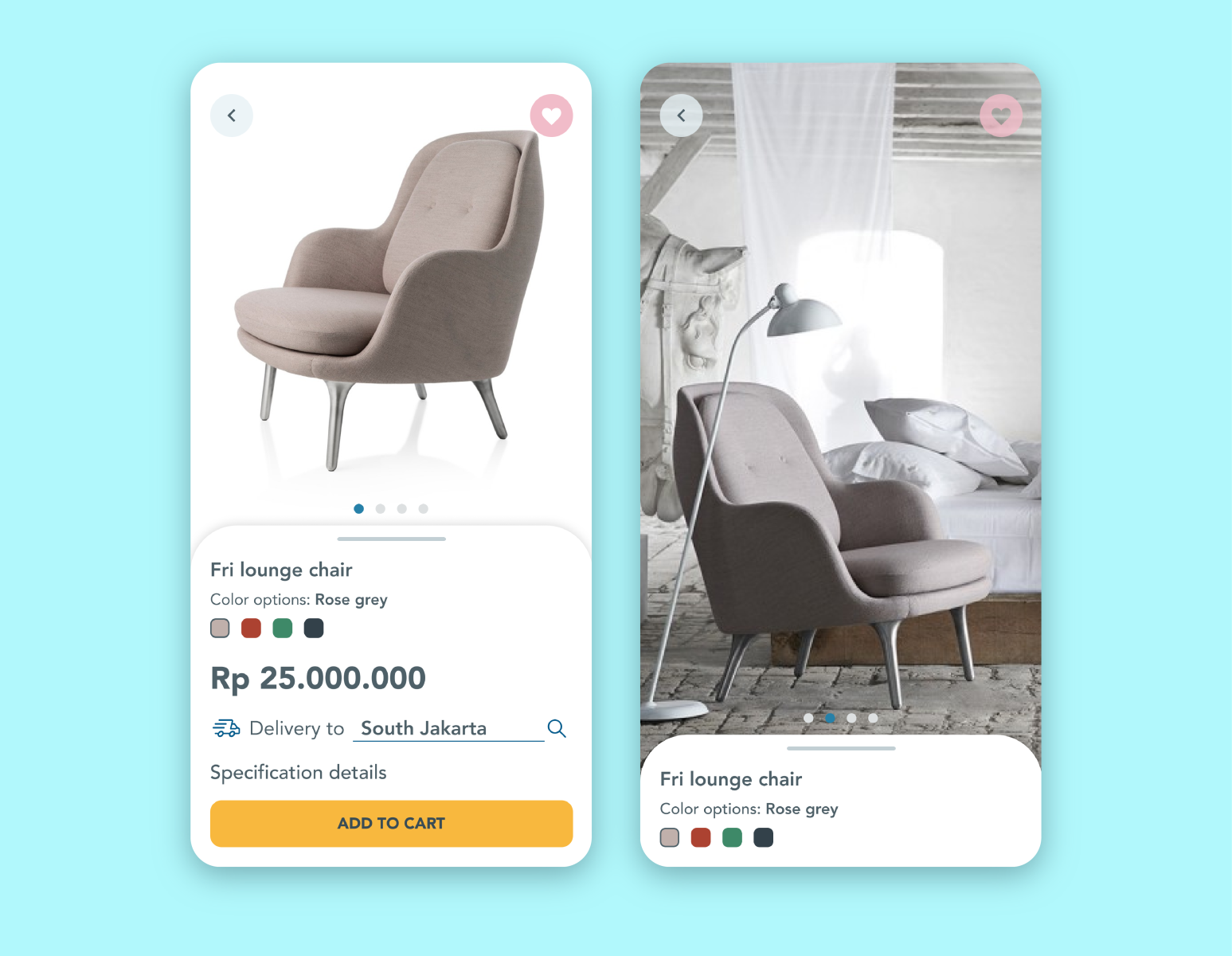 Furniture shopping apps by Muhammad Husnul on Dribbble