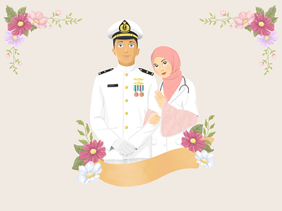 Wedding illustration character design design flower illustration photoshop wedding