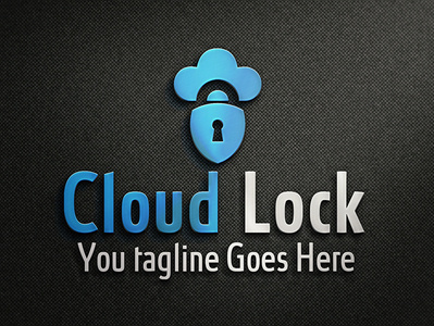 Cloud Lock blue branding cloud corporate design illustrator lock logo logo design