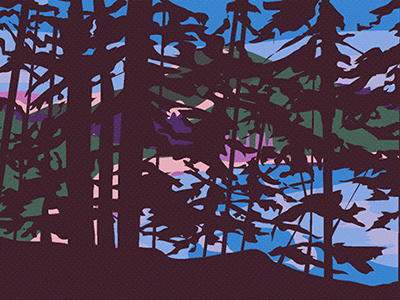Oregon Coast illustration landscape