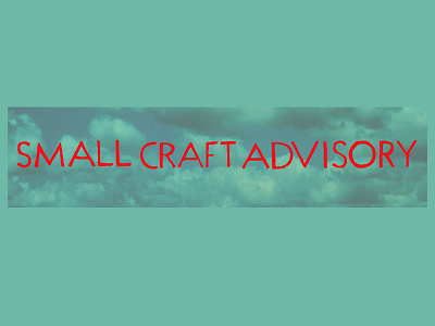Small Craft Advisory hand lettering logo