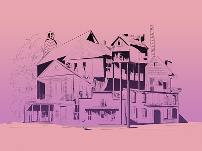 The Houses illustration vector