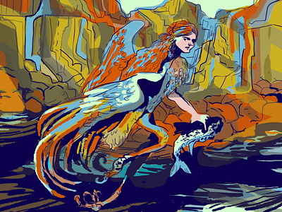 Siren fantasy art illustration