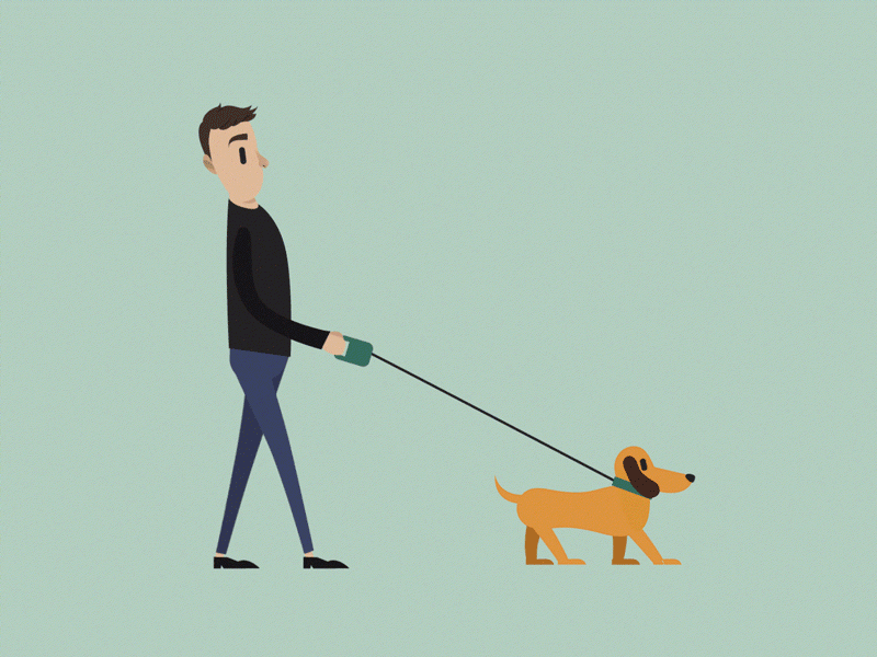 Walk Cycle after animation character design dog effects illustration motion walk