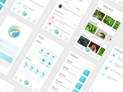 Application for home hydroponic control app application application ui calendar design hydroponic hydroponics internet of things login form notifications plant plants prototype remote system ui uiux ux