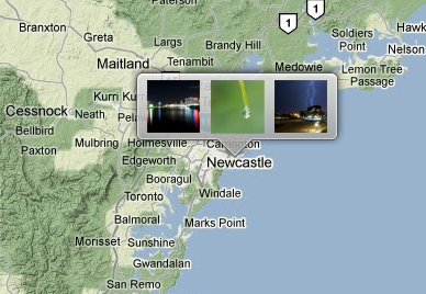 Location based photo browsing for my new website google image map marker photo popup tags widget