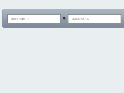 Simple login blue bullet grey input login password simple username
