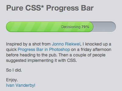 Pure CSS Progress Bar