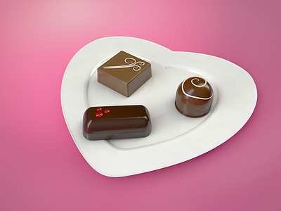 For the love of my life 3d bonbon c4d chocolate love