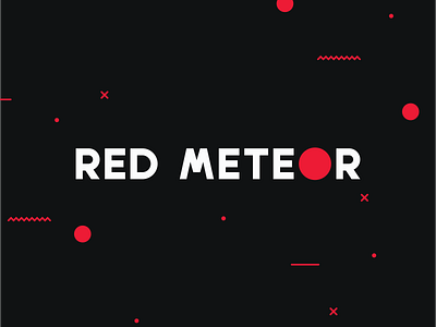 Red Meteor Branding adobe brand branding circle design illustration illustrator logo logo design meteor red simple typography