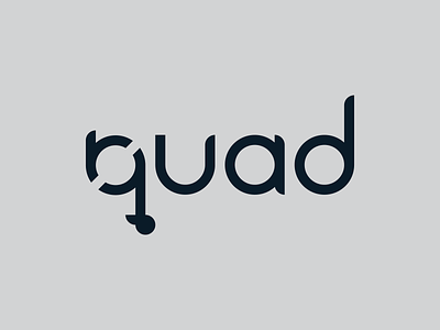 quad 4 adobe brand branding custom type customtype design illustrator logo logo design quad simple typeface typography vector