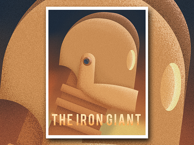 The Iron Giant Poster adobe animation design giant illustration illustrator iron movie noise photoshop poster the iron giant