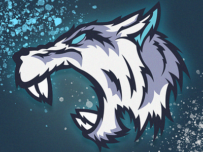 Wolf mascot logo design