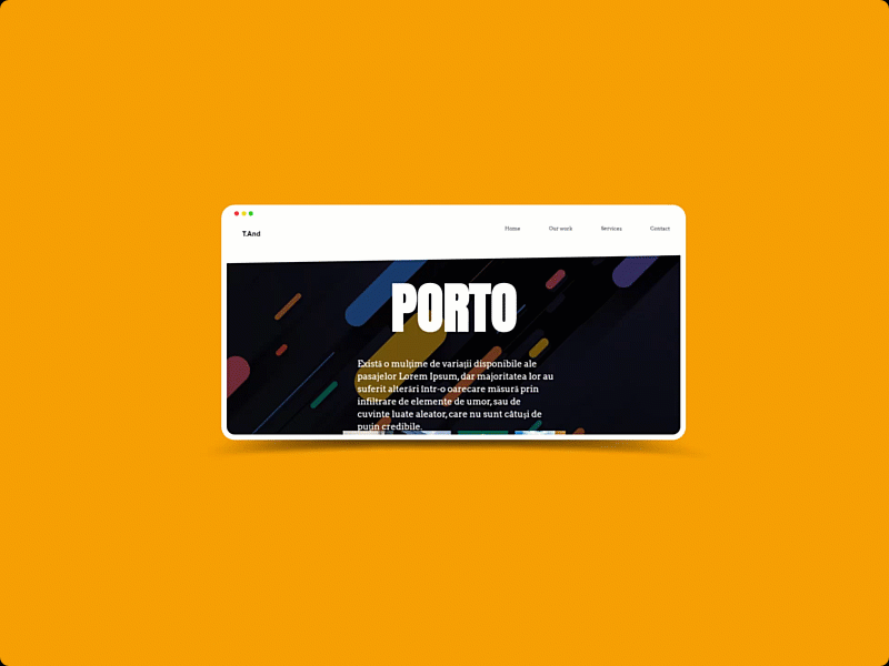 Old Home Page Porto Presentation after effects animation css gif animation homepage html portofolio ui ux web design