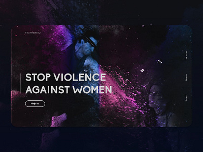 Stop violence adobe xd colors homepage my portofolio personal work photoshop ui ux web design