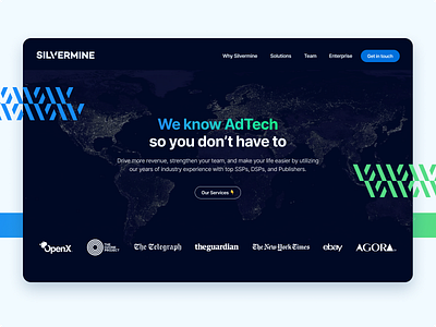 Silvermine Landing Page - UI Design & Development adtech figma figmadesign landing landingpage martech ui design ui designers ui designs webflow website website builder website design