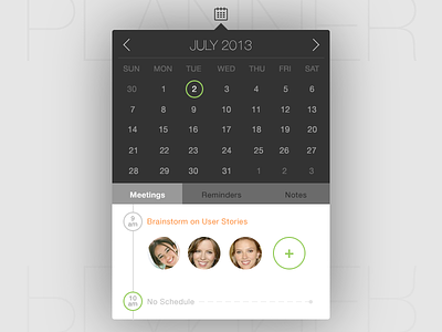 Planner! add avatar calendar design meeting month nashatwork notes reminder timeline ui ux