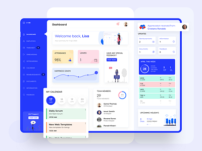 HR Dashboard by Avinash Tripathi on Dribbble