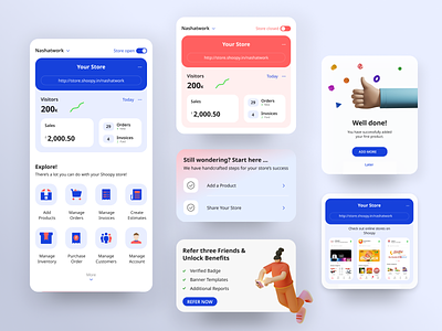 Your Store business cards clean minimal ui ux