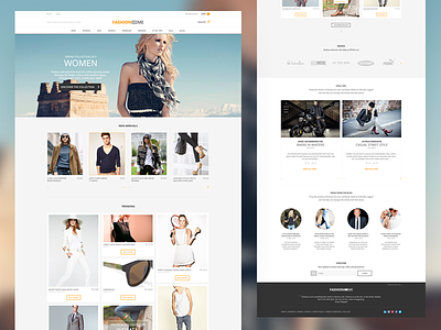 E-Commerce Home blog ecommerce fashion home nashatwork responsive subscribe template ui ux