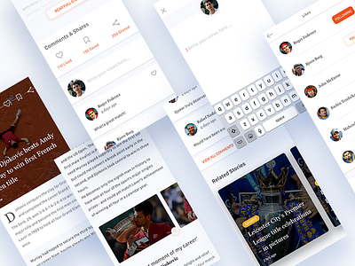 News - Details blog cards clean light list news onboard ui kit