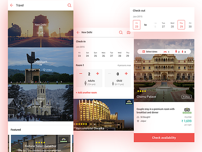 Travel android calendar clean ios minimal mobile ui ux