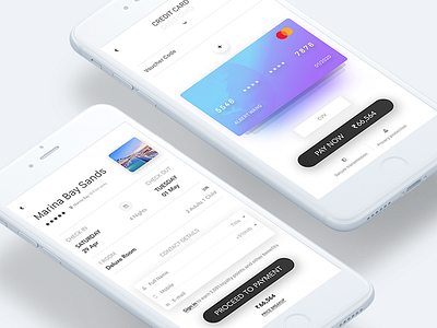 Book & Pay app clean hotel ios iphone 7 lifestyle minimal mobile ui ui kit ux