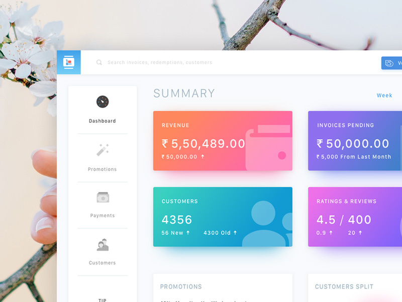 Dashboard nashatwork cards clean dashboard web ui ux
