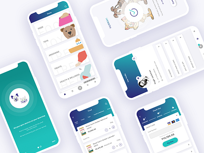 Pet Store app clean ecommerce mobile ui ux