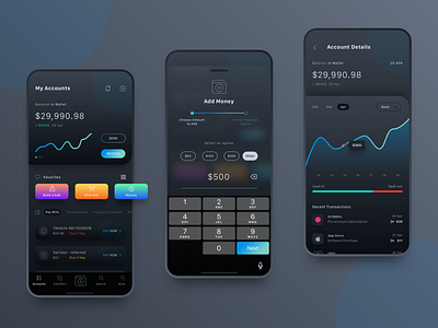 Wallet and more ... app chart clean dark finance app graph ios minimal payment uidesign ux ui wallet