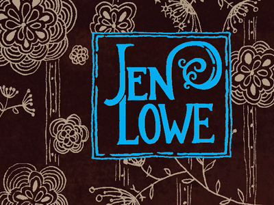 Jen Lowe Business Cards business card flowers illustration jen lowe typography
