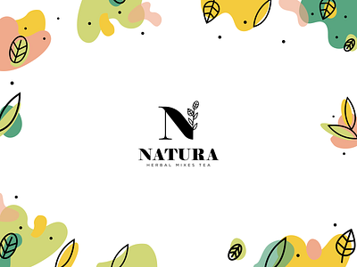 Natura herbal mixes tea adobe illustrator brand design graphicdesign vector