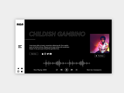 Website Redesign Concept - RCARecords.com Part 2