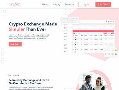 Crypto Currency Website Design branding crypto exchange cryptocurrency design illustration ui unique design ux vector web design website