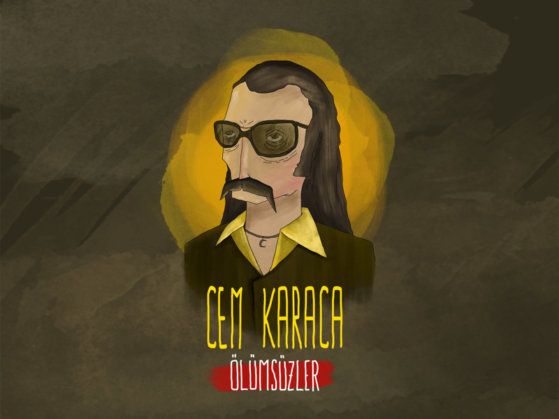 Cem Karaca - King of Turkish Anatolian Rock Music digitalpainting digitalart draw artwork character illustration sketchbook sketch legend anatolia rock music