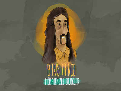 Baris Manco - one of the pioneers of rock music in Turkey anatolia artwork character digitalart digitalpainting draw illustration legend music rock sketch sketchbook