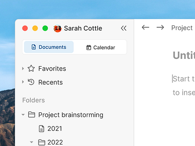 Notes and calendar desktop app