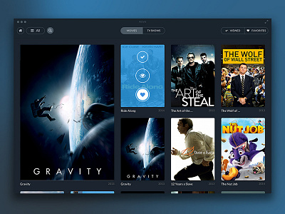 Movie application app blue cover lists movie movies view wovie
