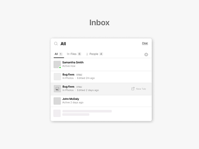 Inbox graphic design ui