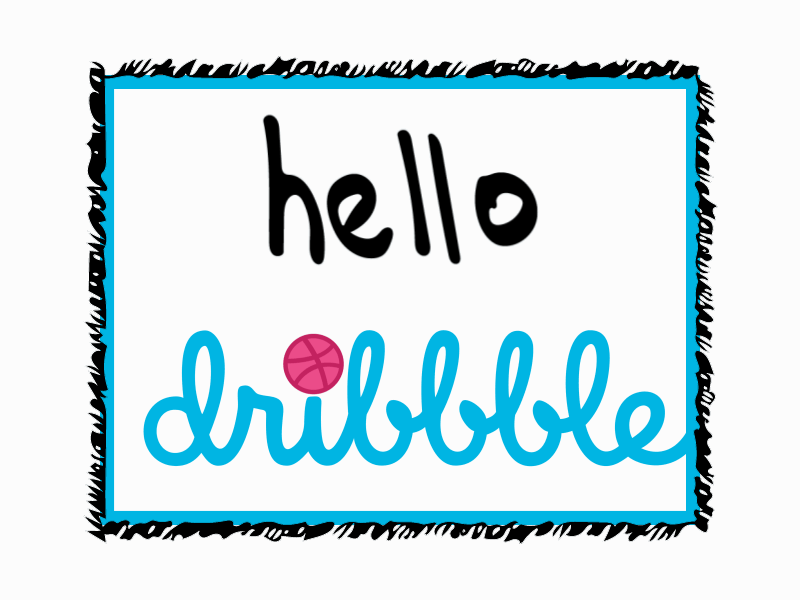 Hello Dribbble animation debut dribbble first shot hello dribbble motion new player thanks