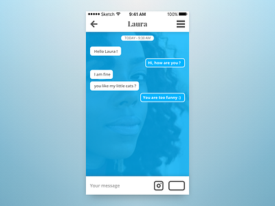 The Daily UI Challenge - Day #013 : Direct Messaging chat daily dailyui interface messaging ui