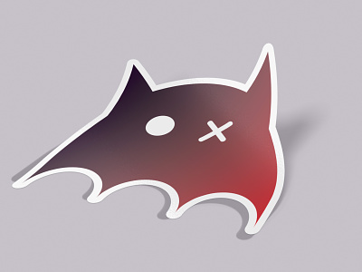BatGhost bat ghost monster playoff sticker stickermule