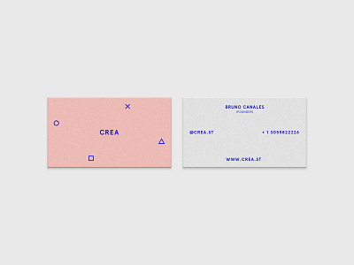 Crea Business Cards blue brand branding business cards design graphicsdesign identity logo minimal pink print