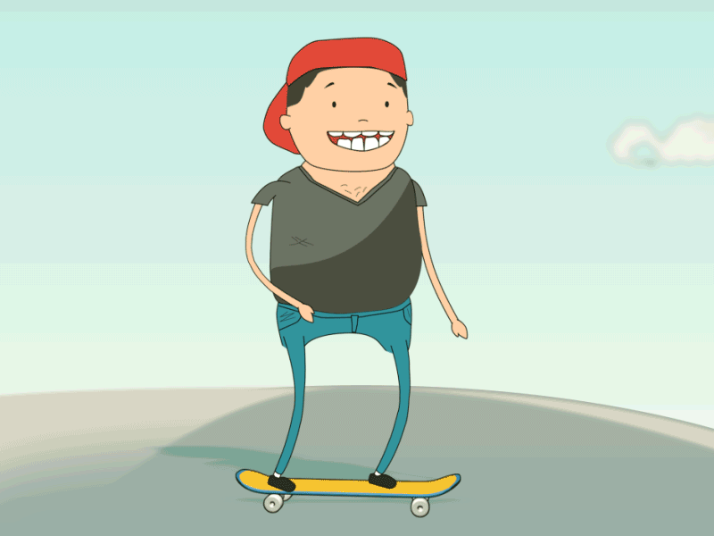 Skate aftereffects animation animation 2d charactedesign character animation