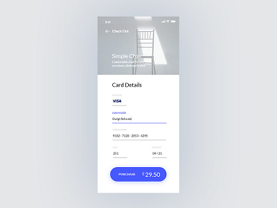 Check Out - Daily Ui Challenge - Day 2