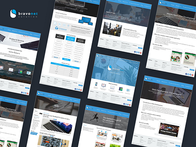 Bravonet - IT Agency Website agency website interface interface design landingpage ui web design