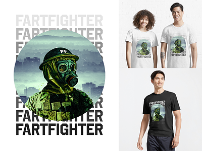 Fartfighter apocalyptic artwork fart fighter funny game gas mask grunge redbubble shirt soldiers threadless vintage virus