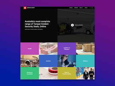 Tamper Evident Redesign australia colorful evident grid seal tamper ui design ux design web design