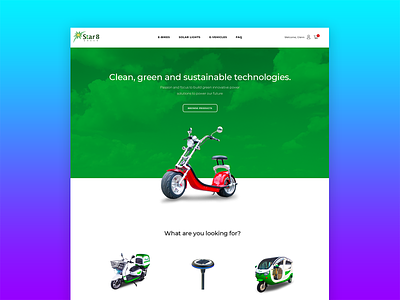 Star8 Green e card ebike eco friendly electronic evehicle filipino green local philippines pinoy solar lights star8 ui ux web design